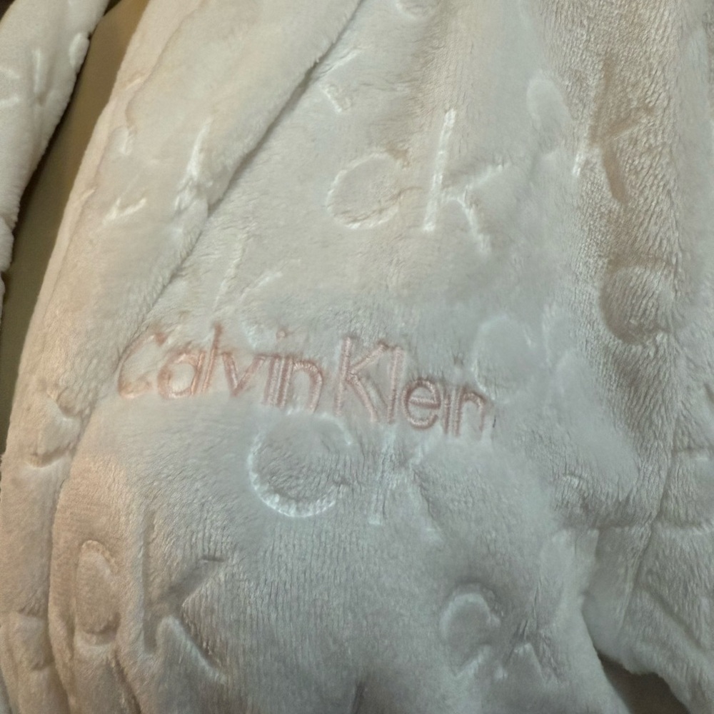 CALVIN KLEIN Women's Kimono Wrap Sleep Robe Long Sleeve White Color.Size XS/S - Picture 6 of 10